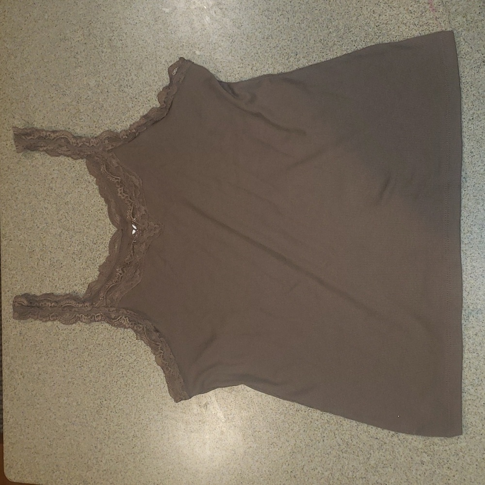 Brown Lace Tank